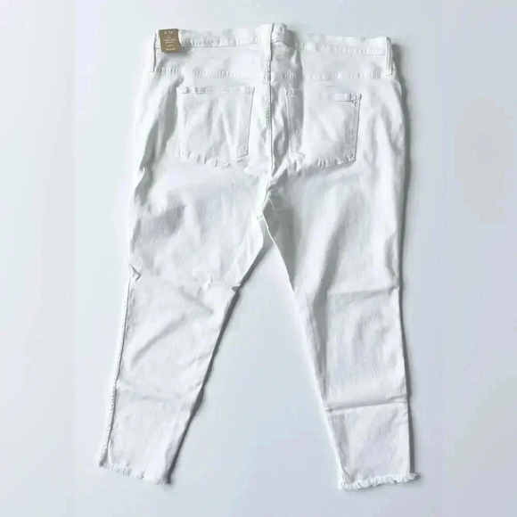 Madewell Petite High Rise Skinny Jeans White Step Hem Plus Size 36P NWT - Picture 9 of 11